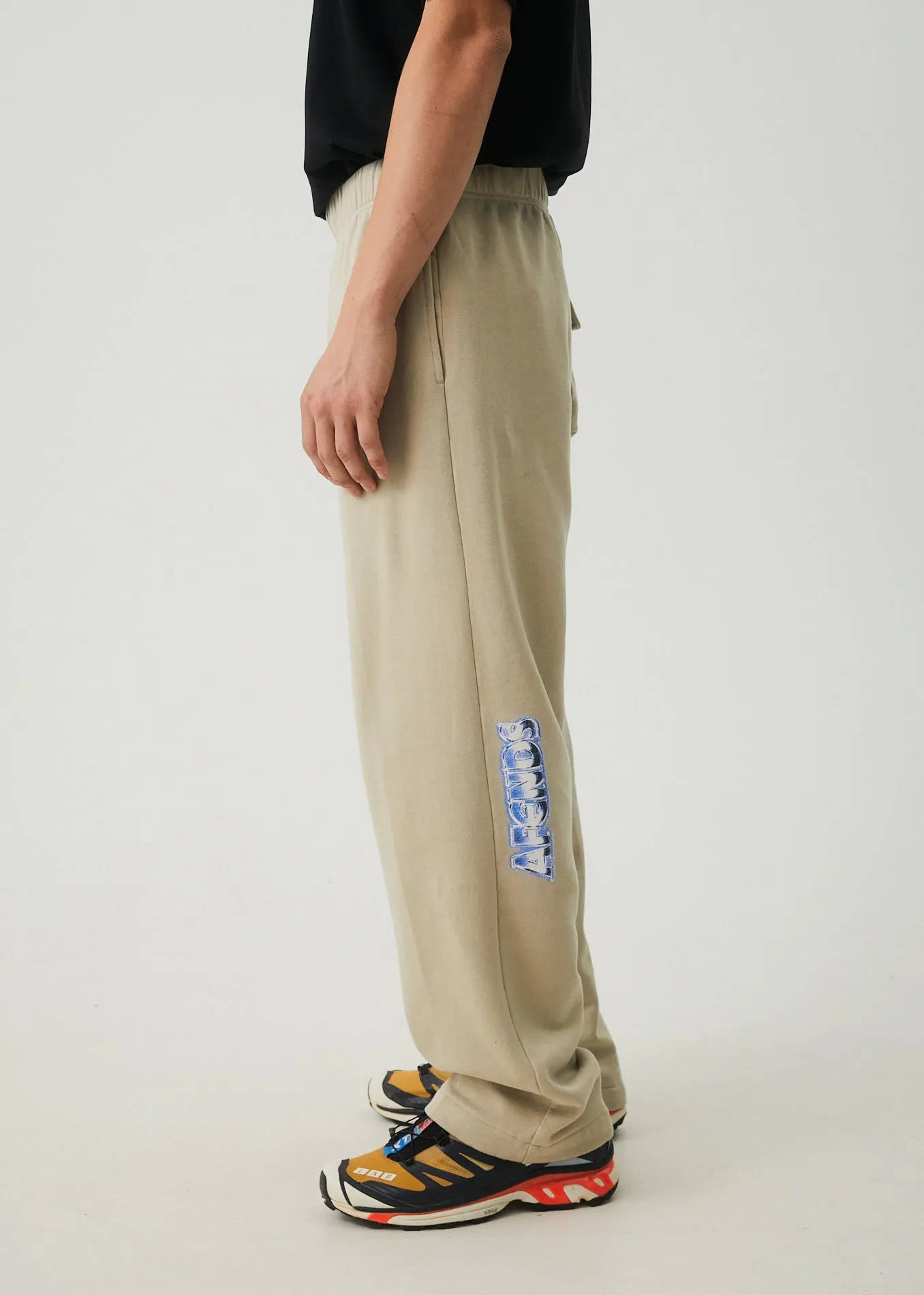 AFENDS Mens Chromed - Sweat Pants - Cement