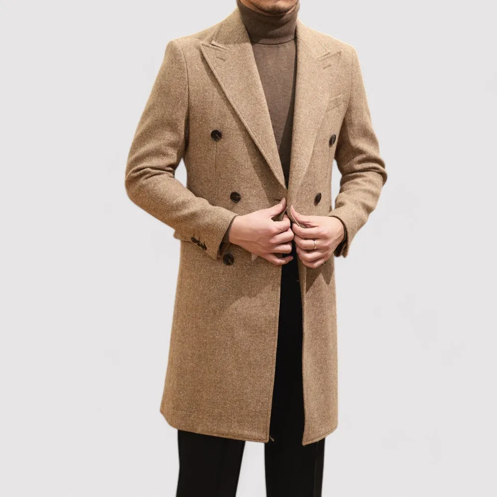 Ancien | Men's Italian Warm Double-Breasted Wool Coat