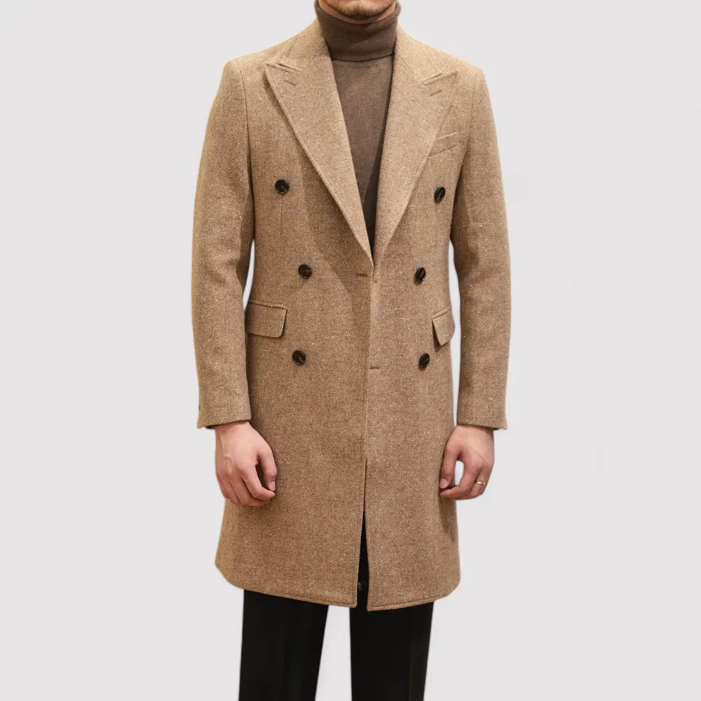 Ancien | Men's Italian Warm Double-Breasted Wool Coat