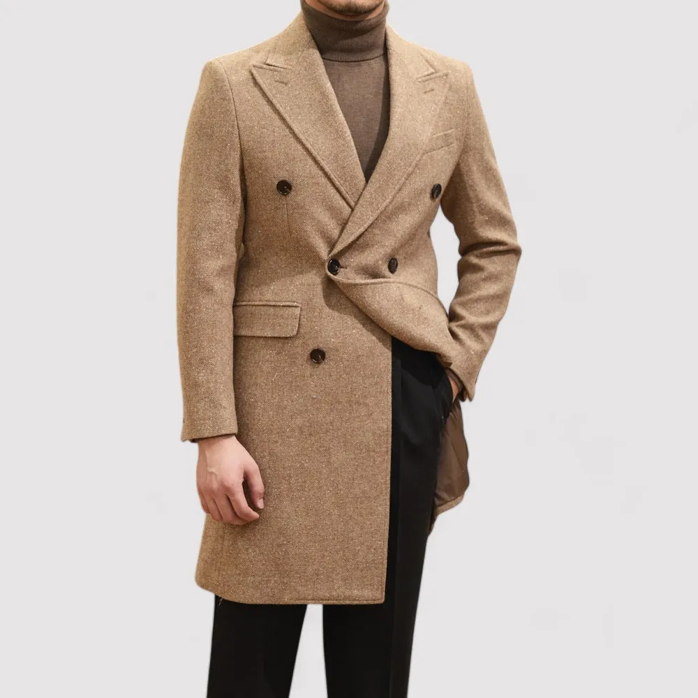 Ancien | Men's Italian Warm Double-Breasted Wool Coat