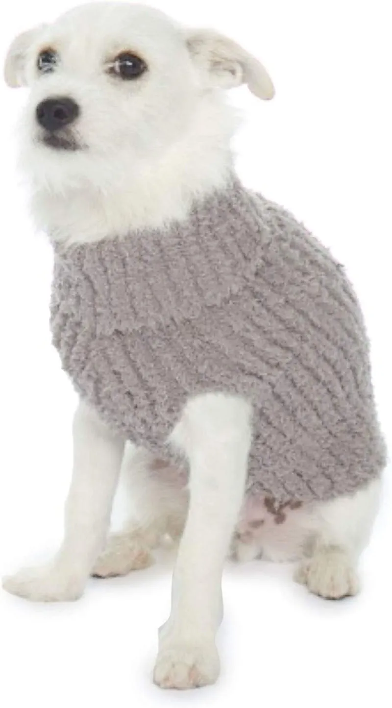 Barefoot Dreams CozyChic Ribbed Pet Sweater in Warm Gray