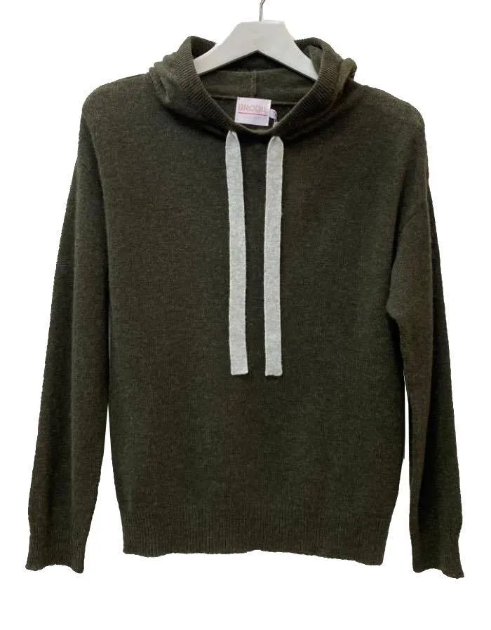 Brodie Cashmere S Khaki Hermione Hoodie