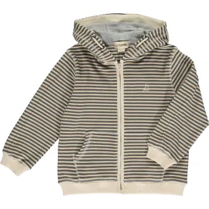 Brown/Beige Cosy Stripe James Hooded Top