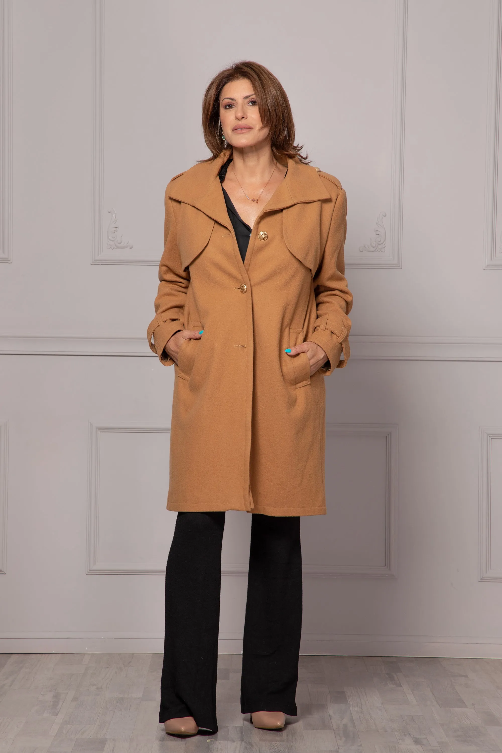 CAMEL TRENCH COAT