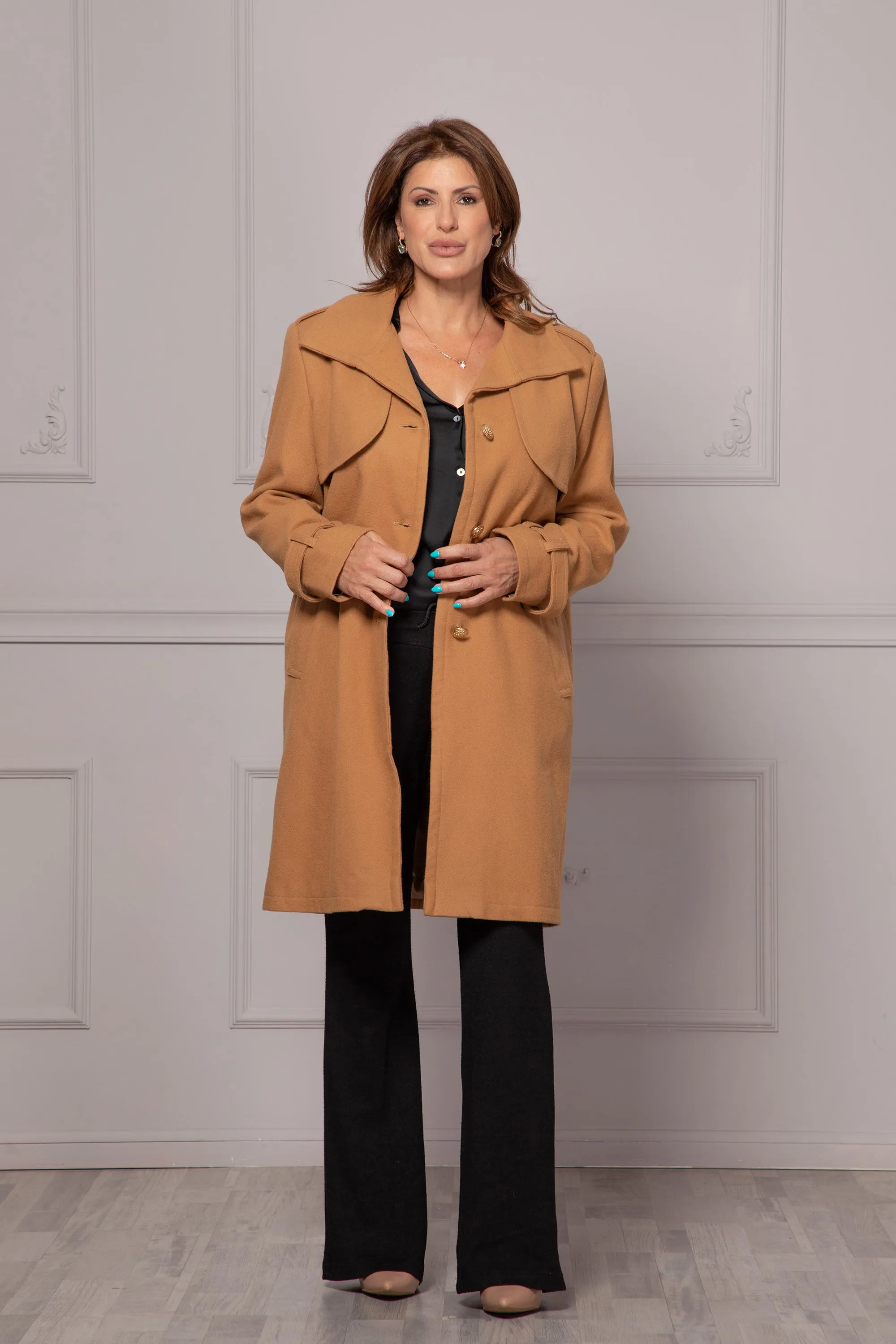 CAMEL TRENCH COAT