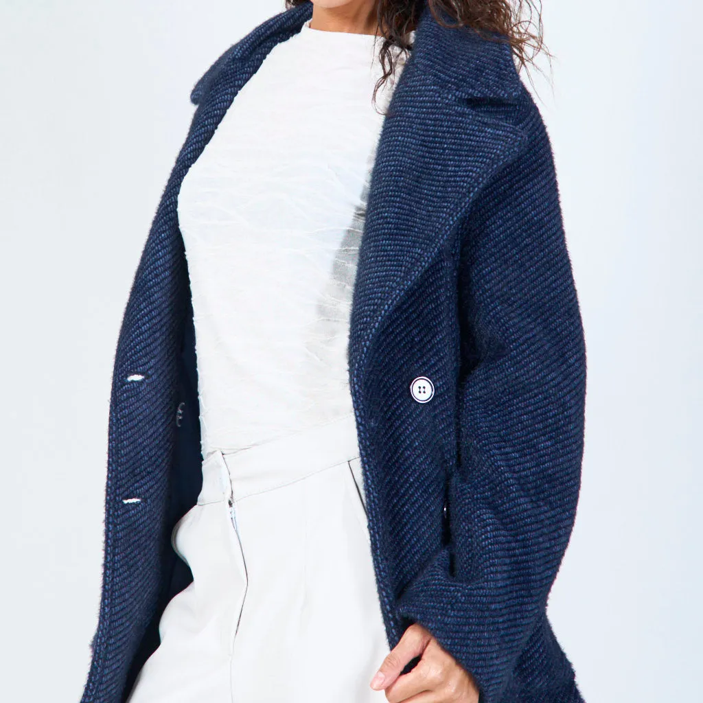 Classic wool double-breasted coat wholesale