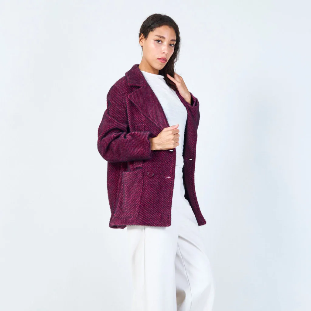 Classic wool double-breasted coat wholesale