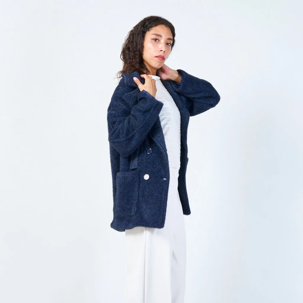 Classic wool double-breasted coat wholesale