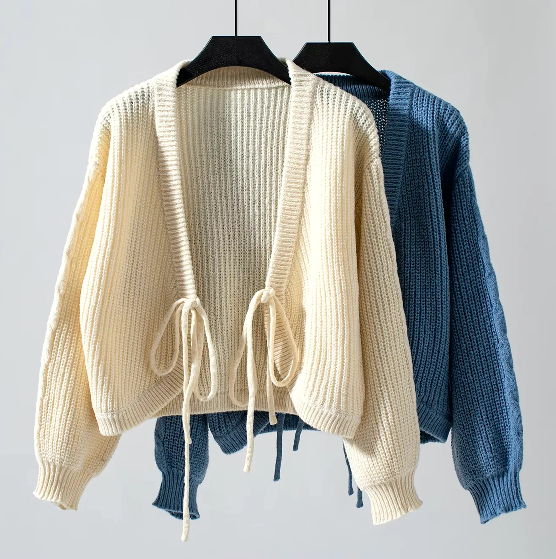 COZY FRONT-TIE CARDIGAN