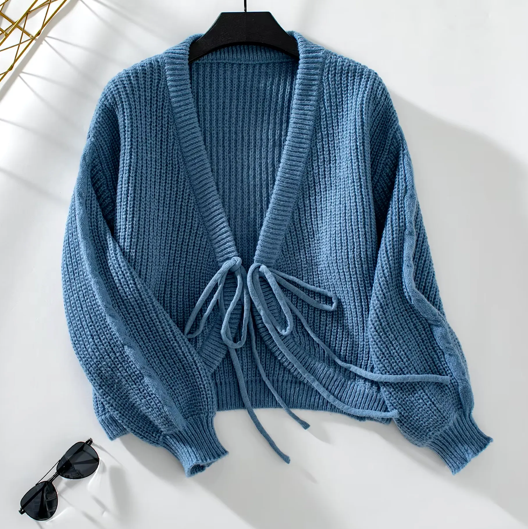 COZY FRONT-TIE CARDIGAN