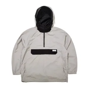 COZY HOODED ANORAK JACKET GRAY