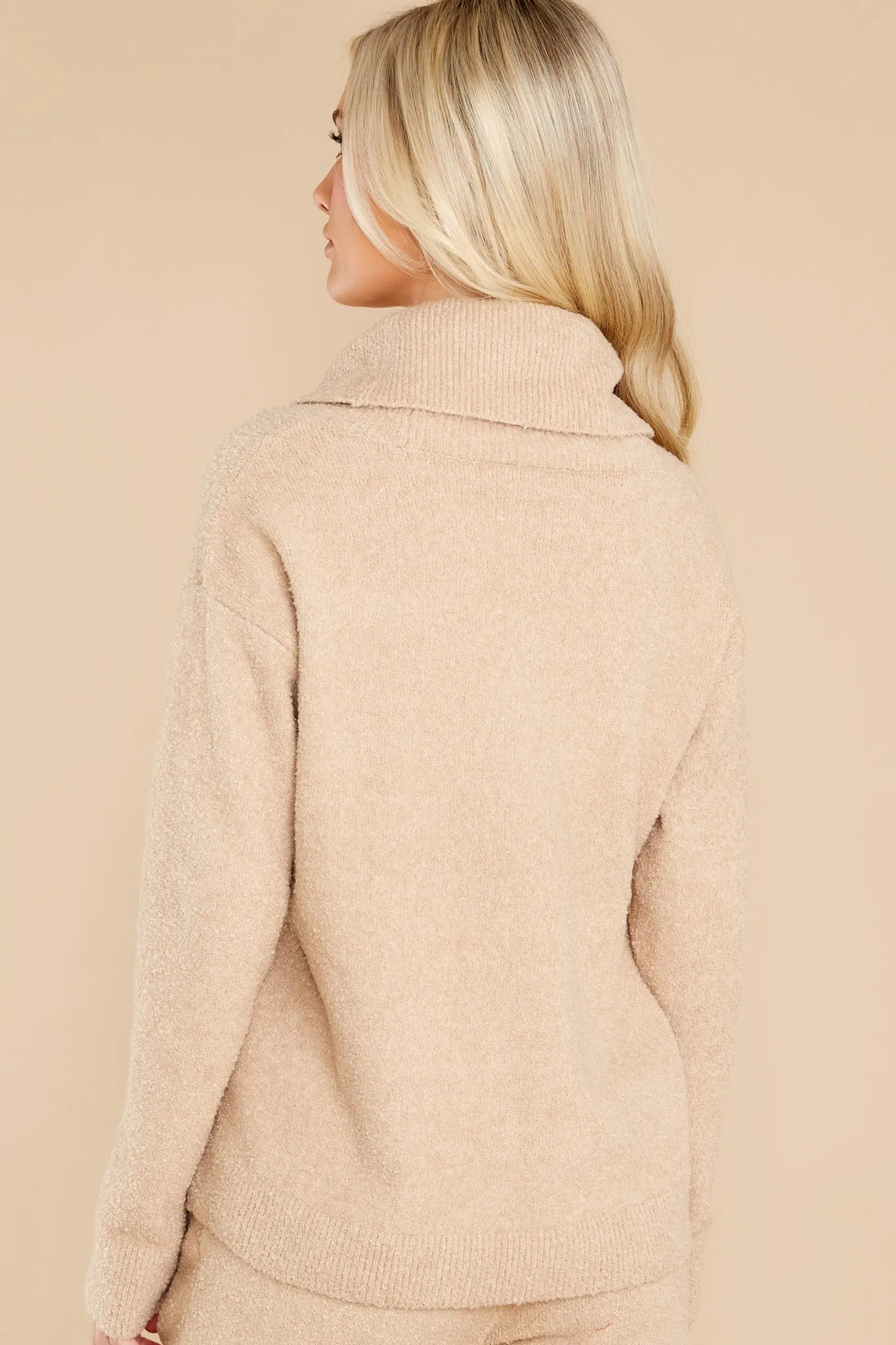 EcoChic® Soft Camel Cowl Neck Pullover