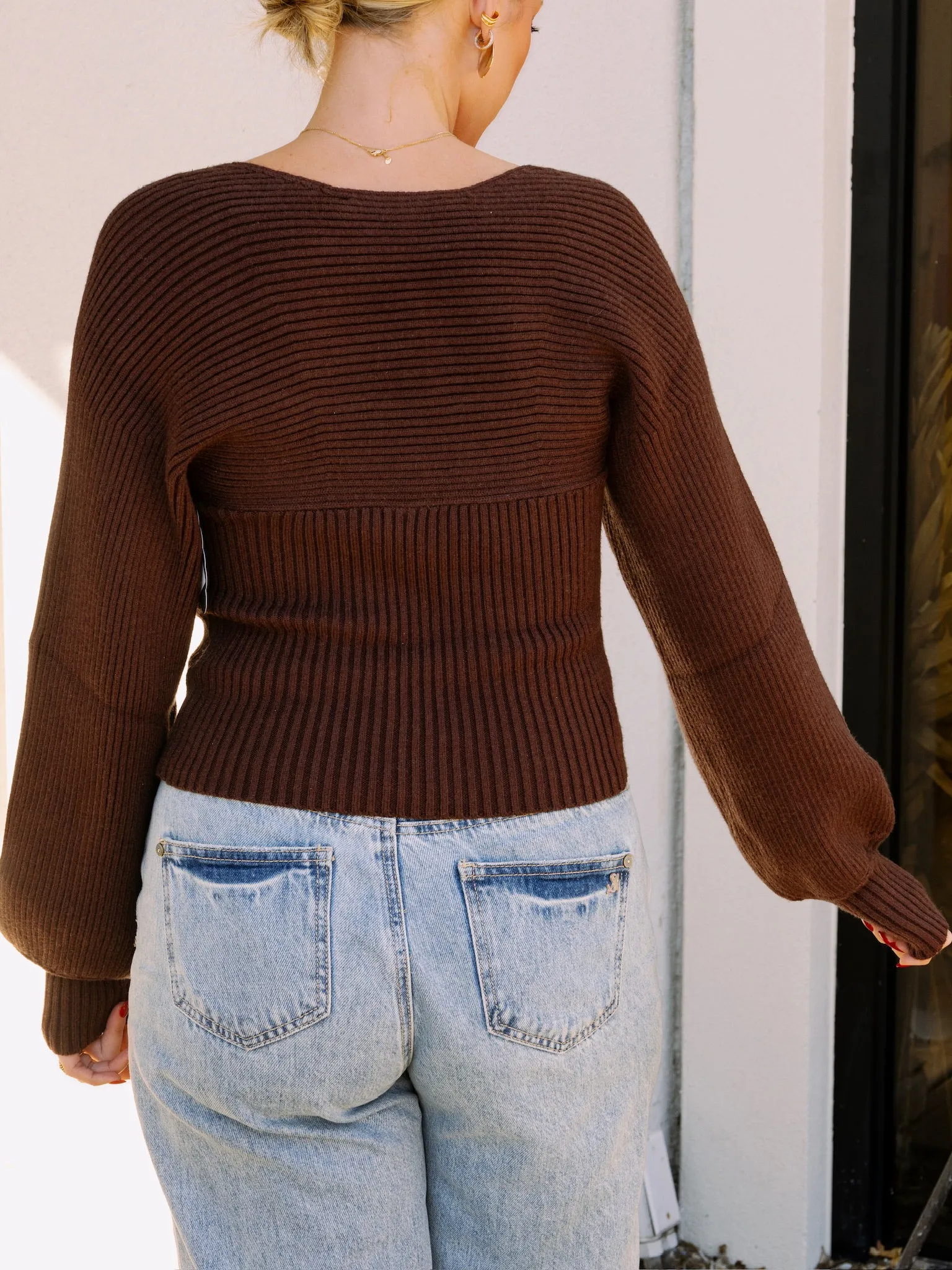 Endless Rose Chocolate Knitted Top