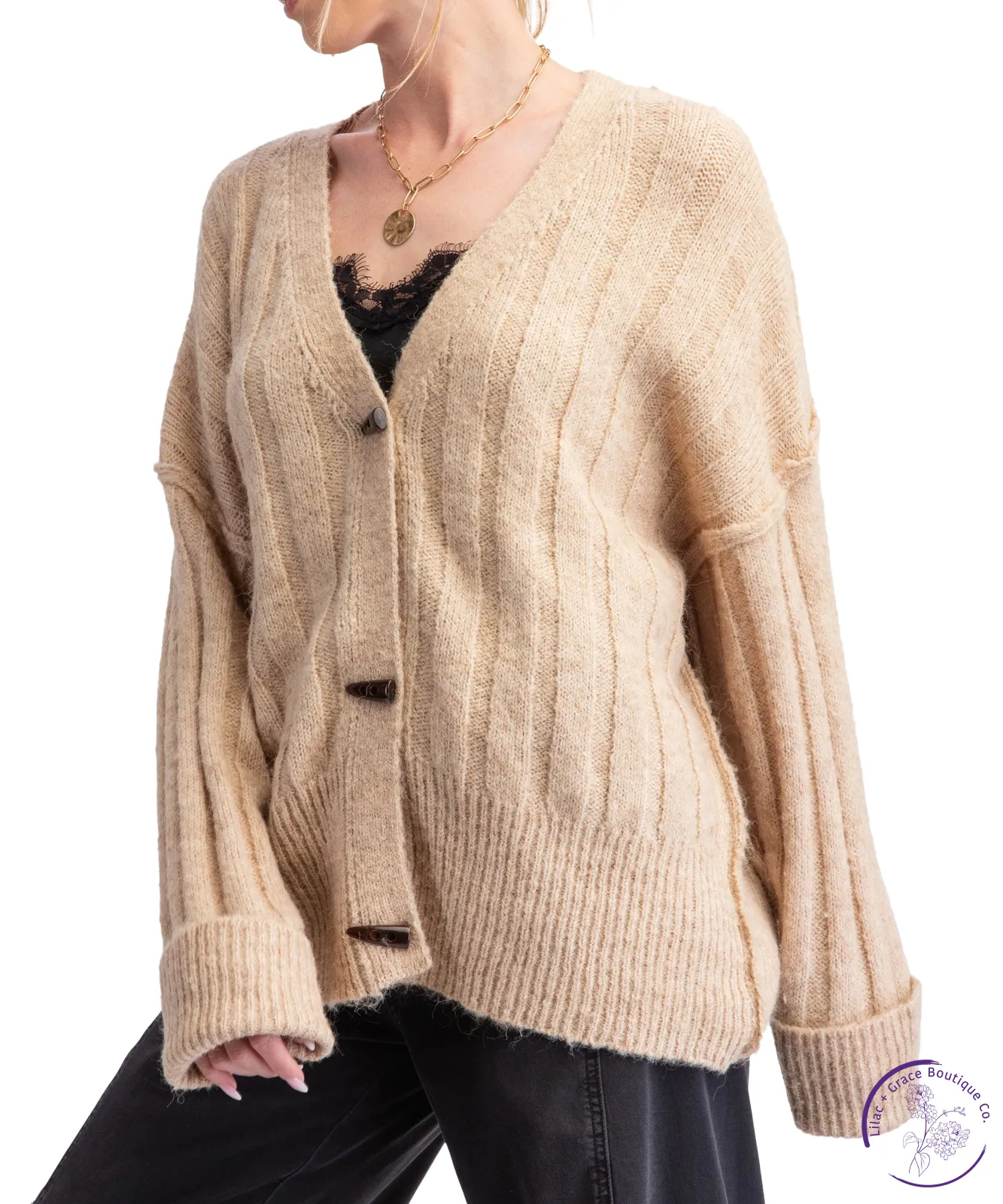 Harvest Time Button Knit Cardigan