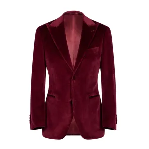 HENRY SARTORIAL Velvet Jacket BURGUNDY