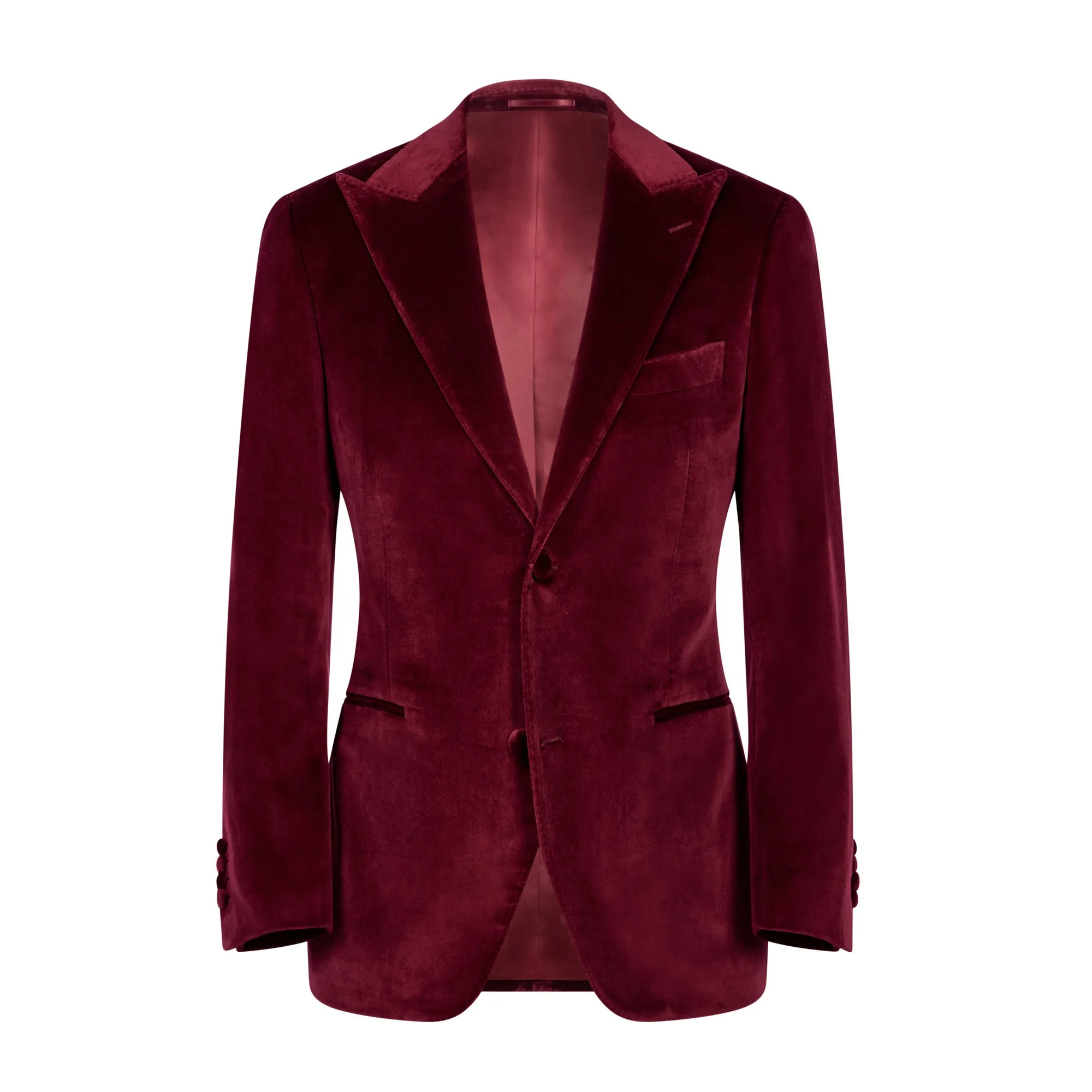 HENRY SARTORIAL Velvet Jacket BURGUNDY