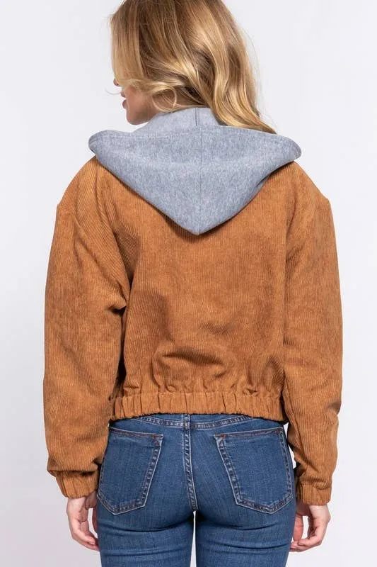 HOODIE CORDUROY JACKET