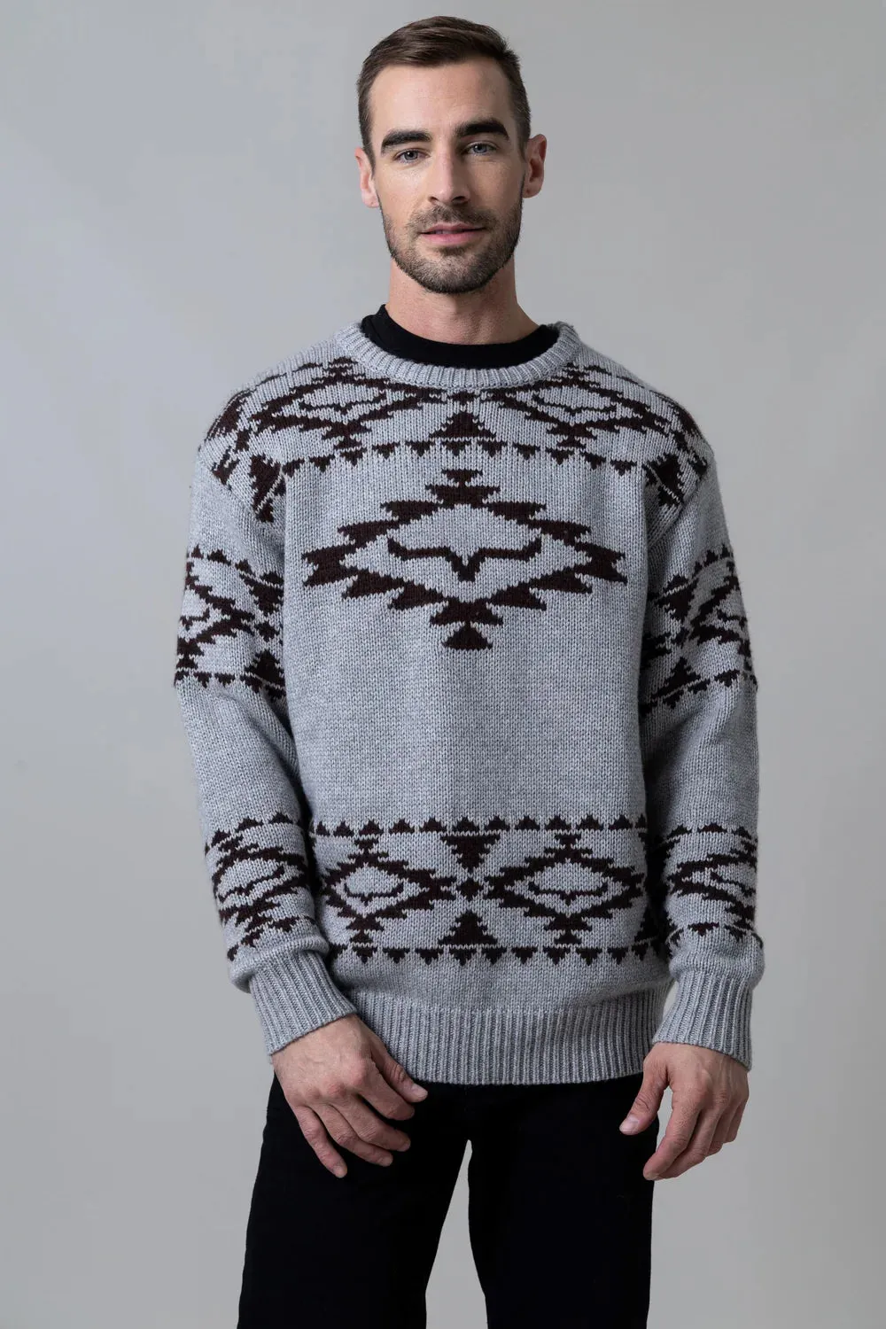 Kimes Ranch Men's Mescalero Crew Sweater in Grey Heather