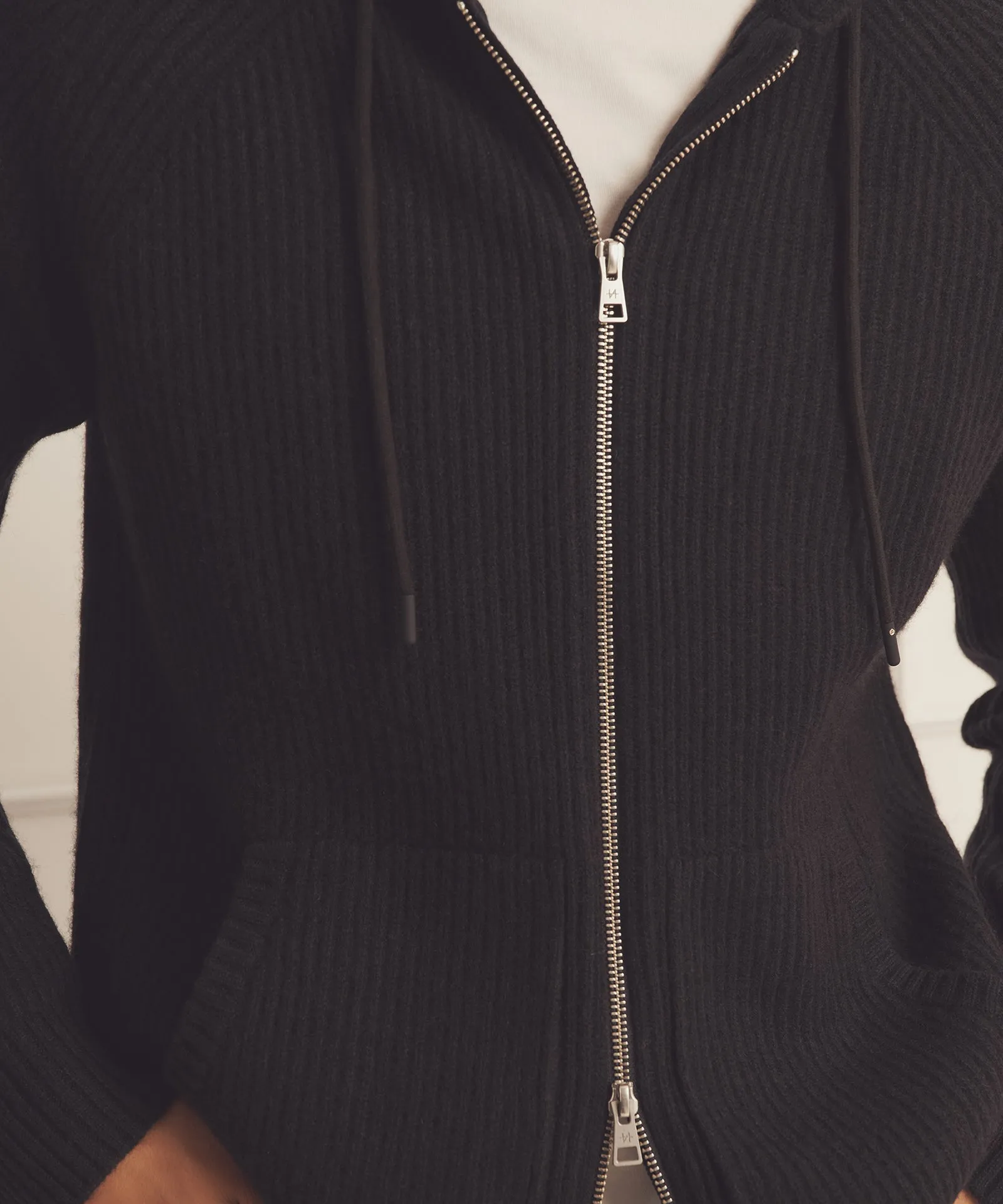 Luxe Cashmere Fisherman Zip Hoodie