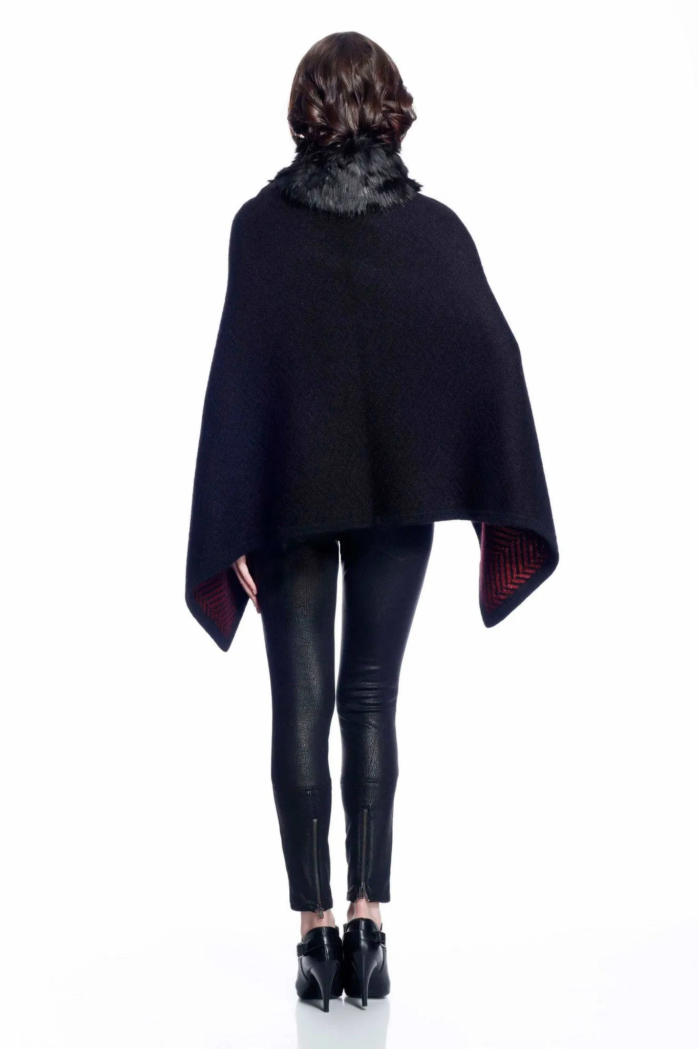 Marcella Reversible 4-Way Cape with Detachable Collar