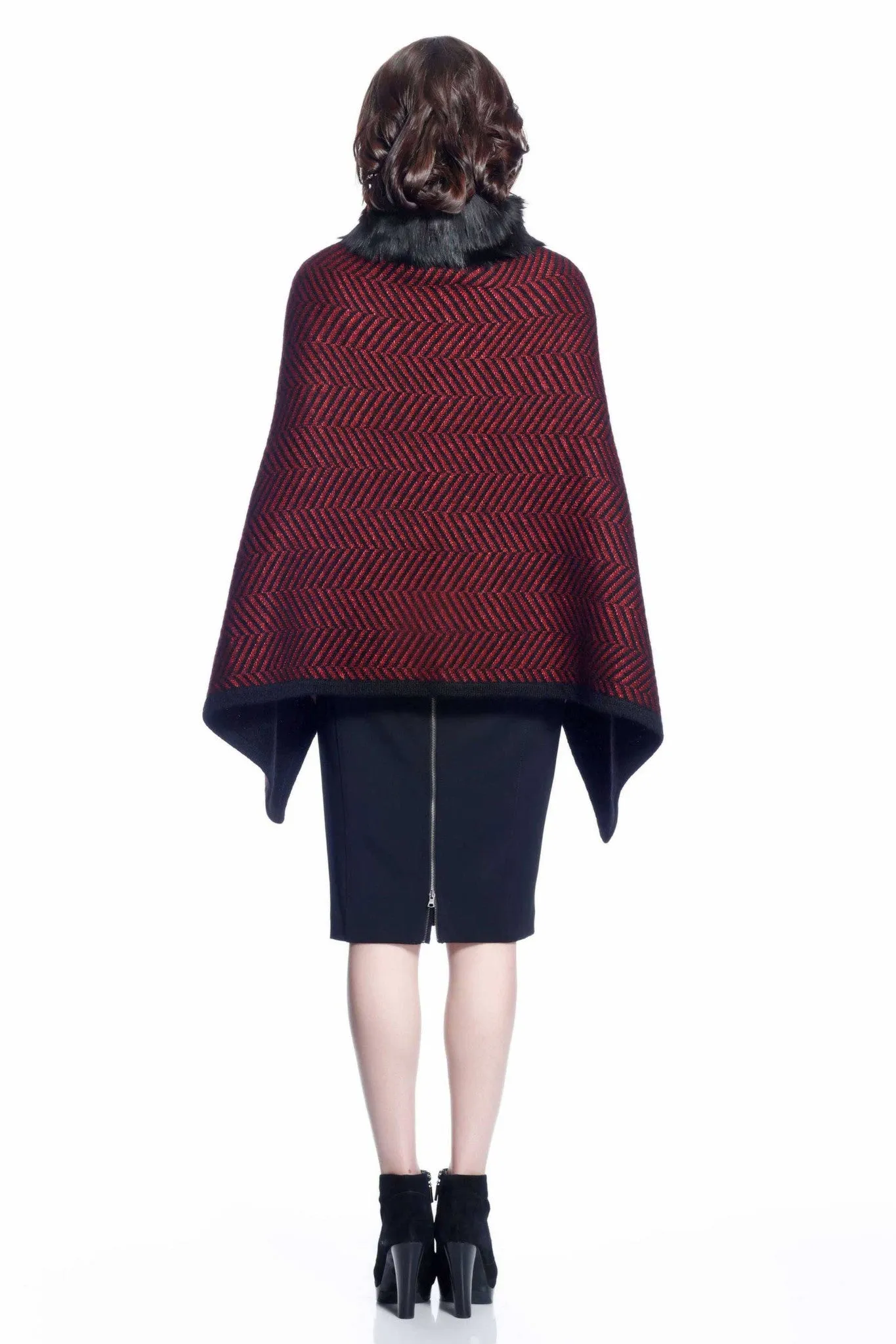 Marcella Reversible 4-Way Cape with Detachable Collar