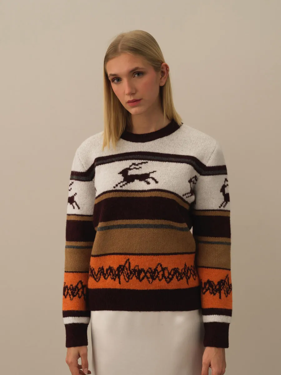 Margot Knit Reindeer Sweater