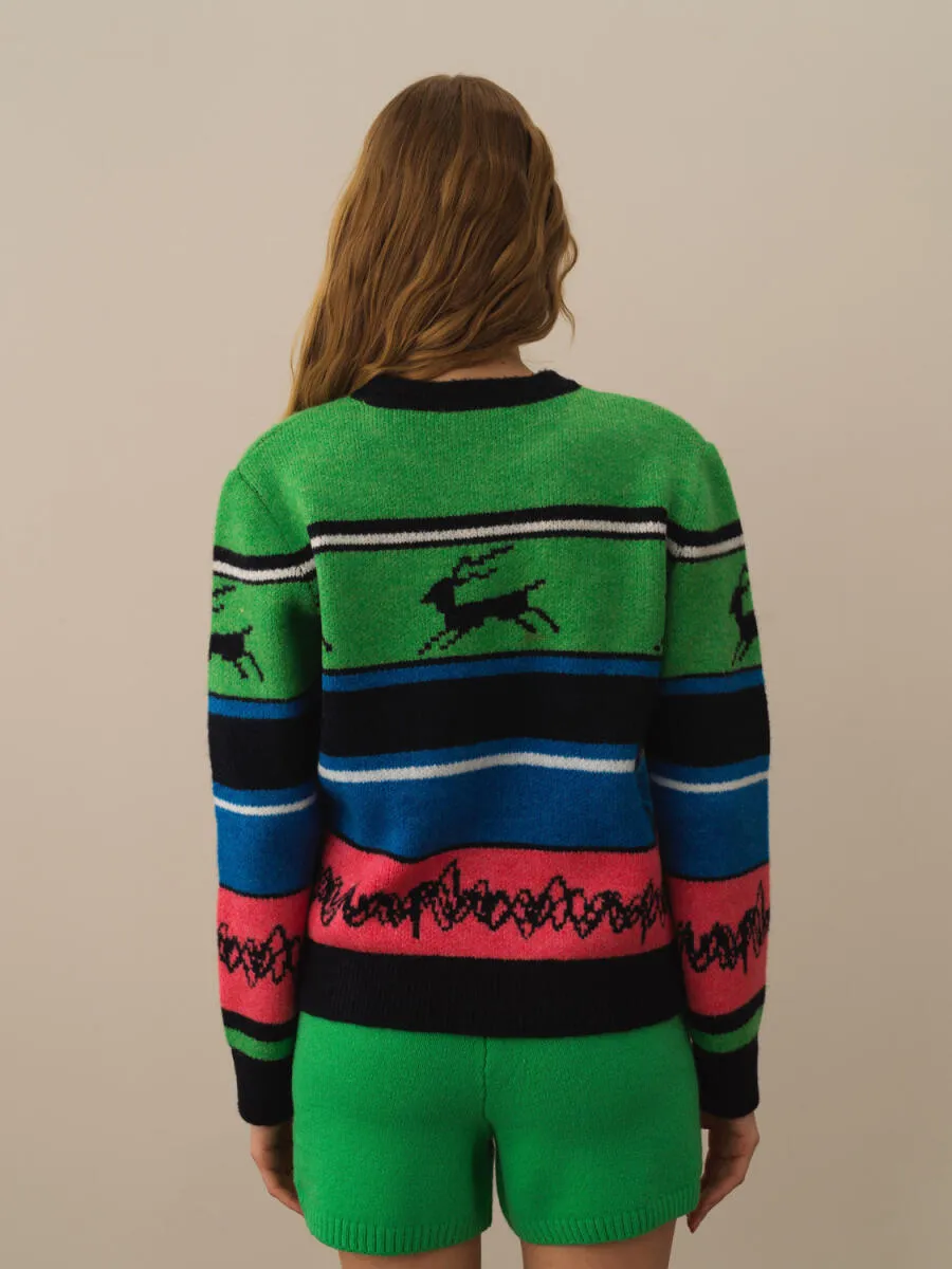 Margot Knit Reindeer Sweater