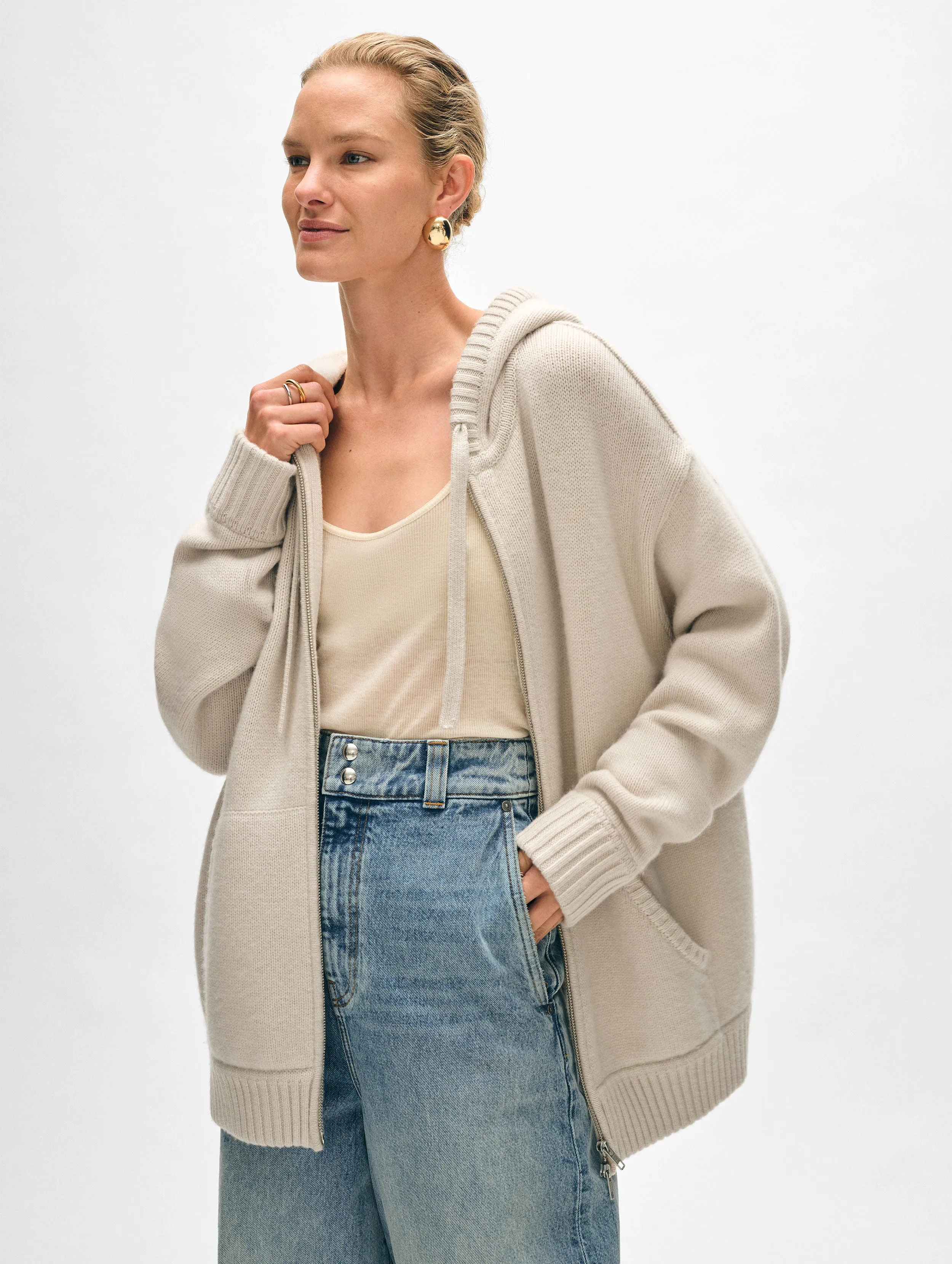 Merino Cashmere Luxe Boyfriend Hoodie