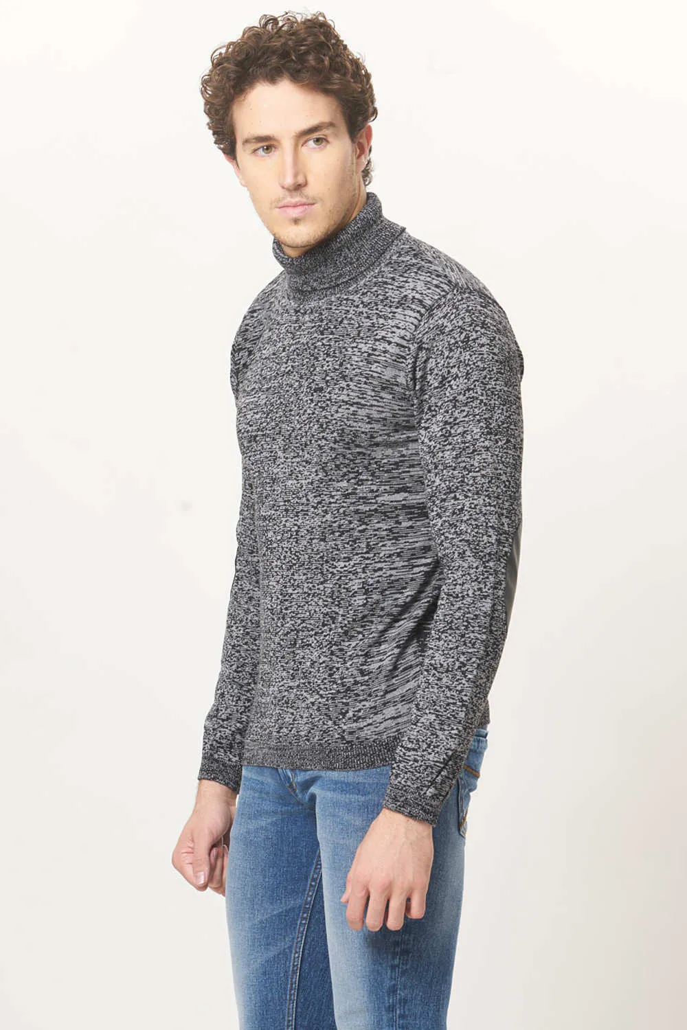 Muscle Fit Turtle Neck Sweater