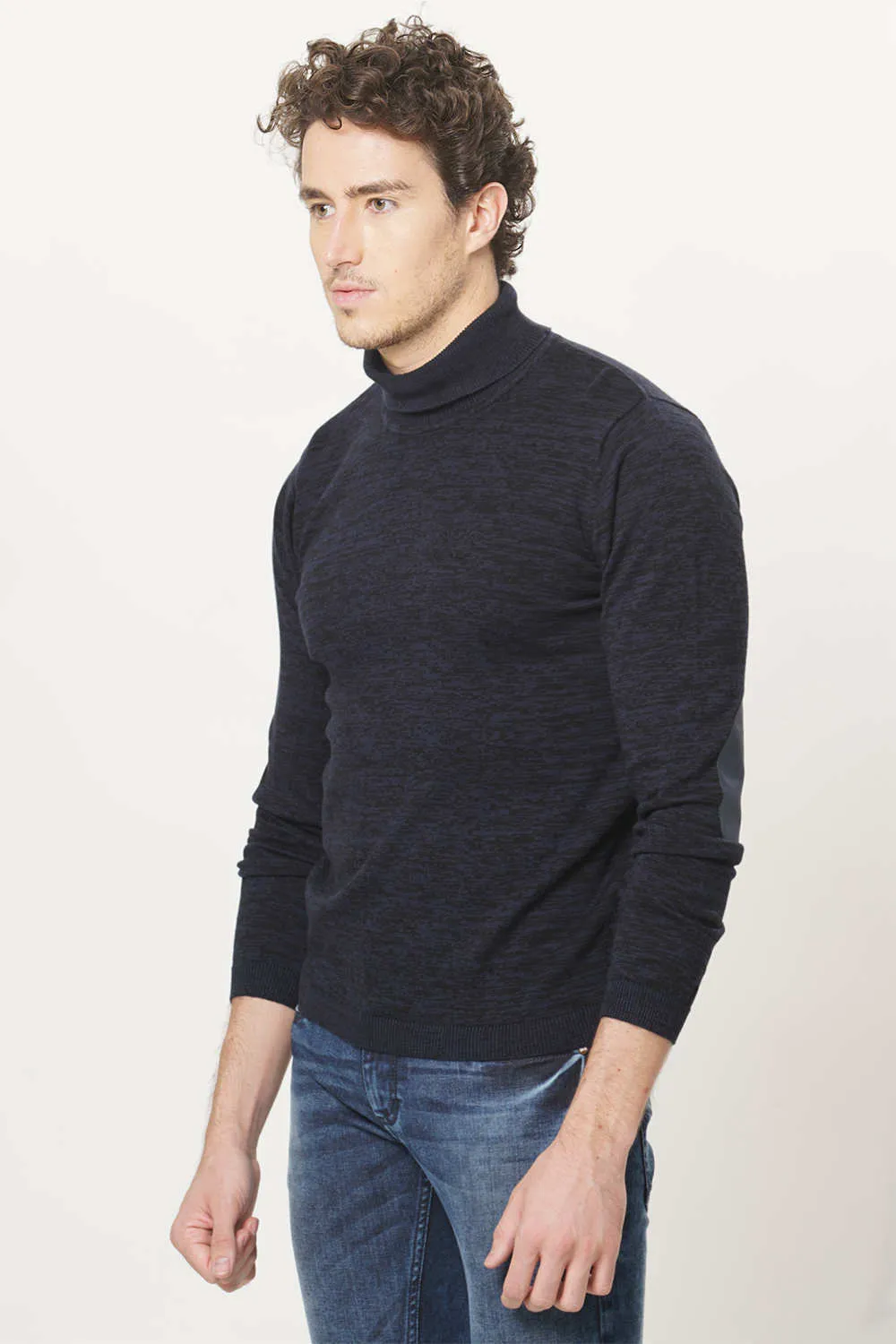 Muscle Fit Turtle Neck Sweater