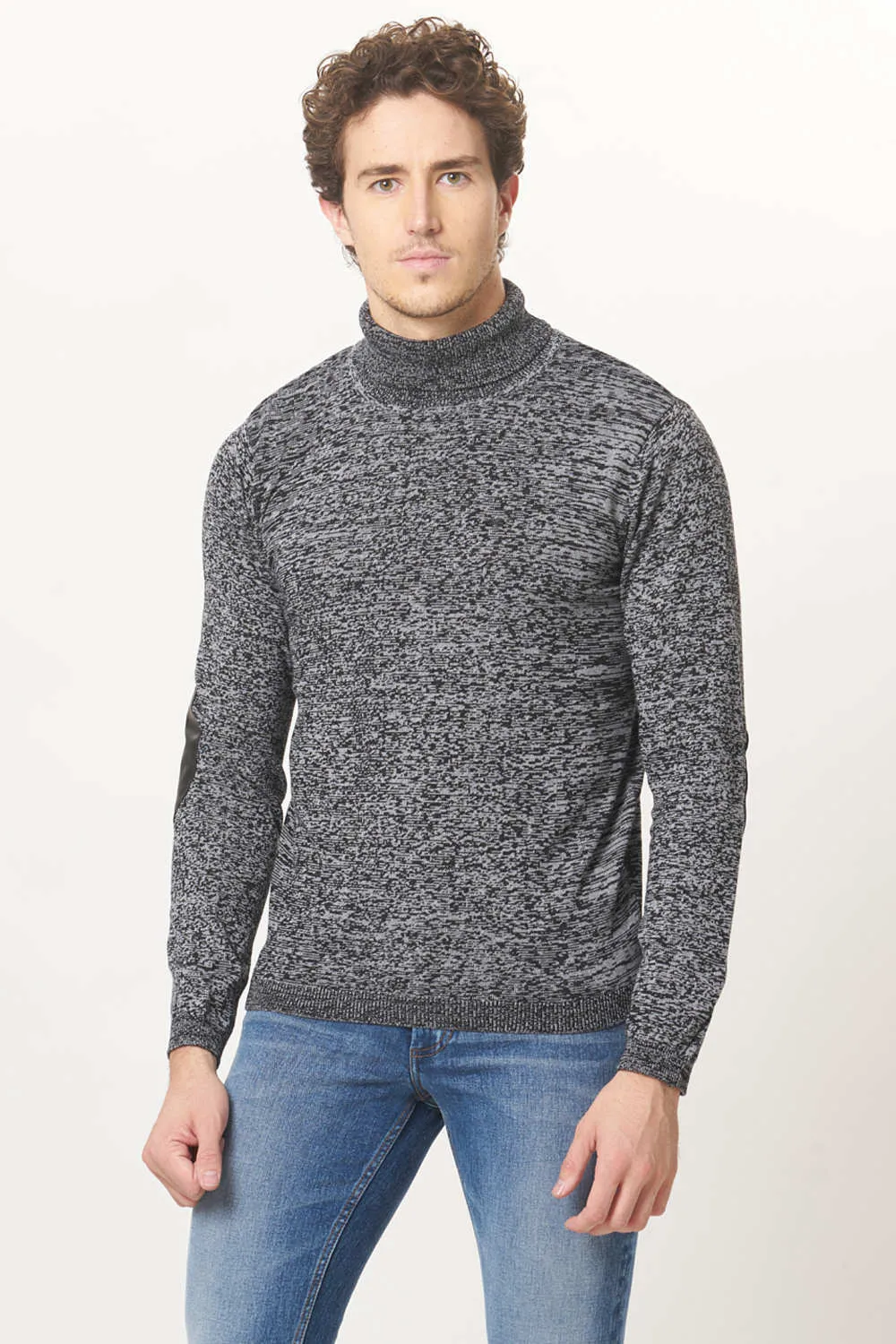 Muscle Fit Turtle Neck Sweater