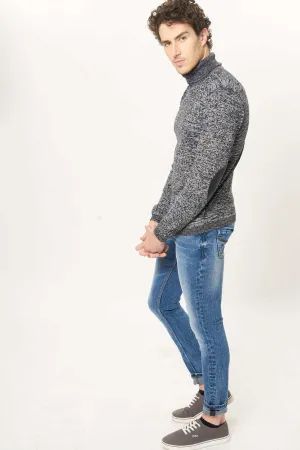 Muscle Fit Turtle Neck Sweater