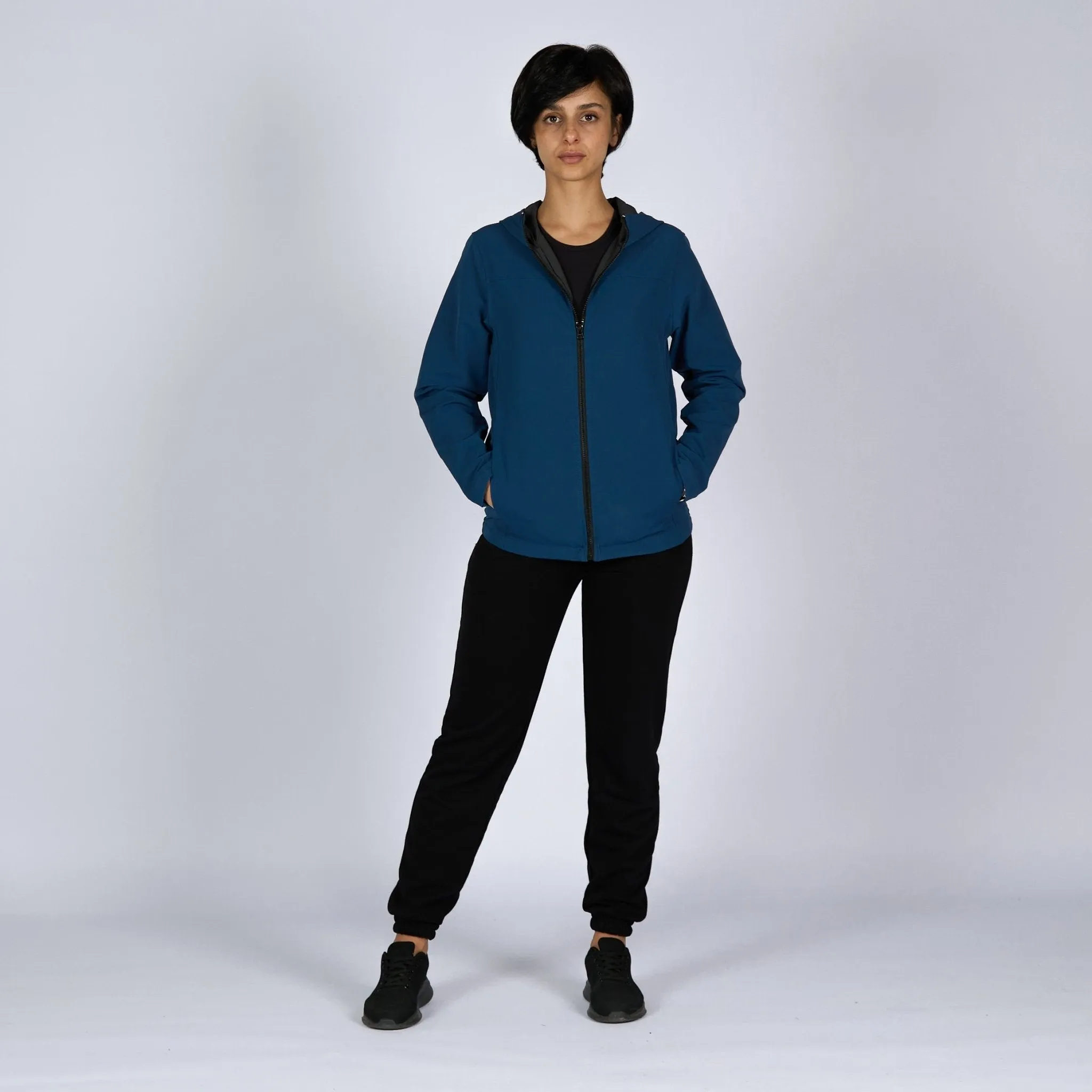 Navy Blue | Women Hooded Winterproof Jacket