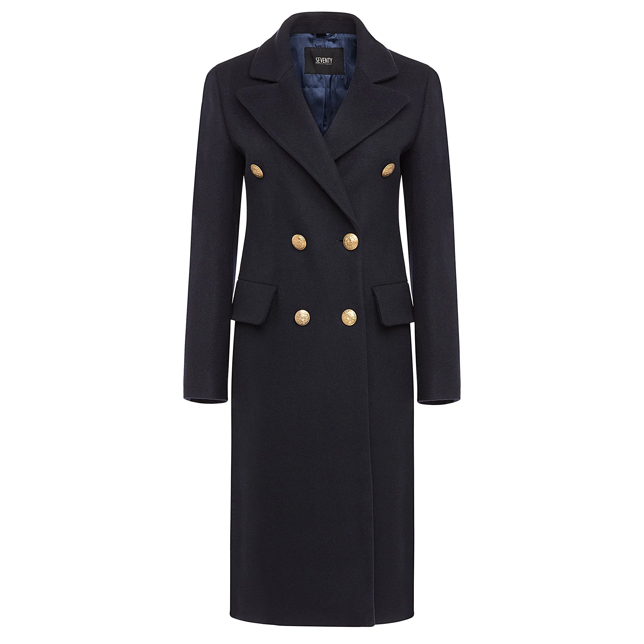 Navy Double Breasted Coat