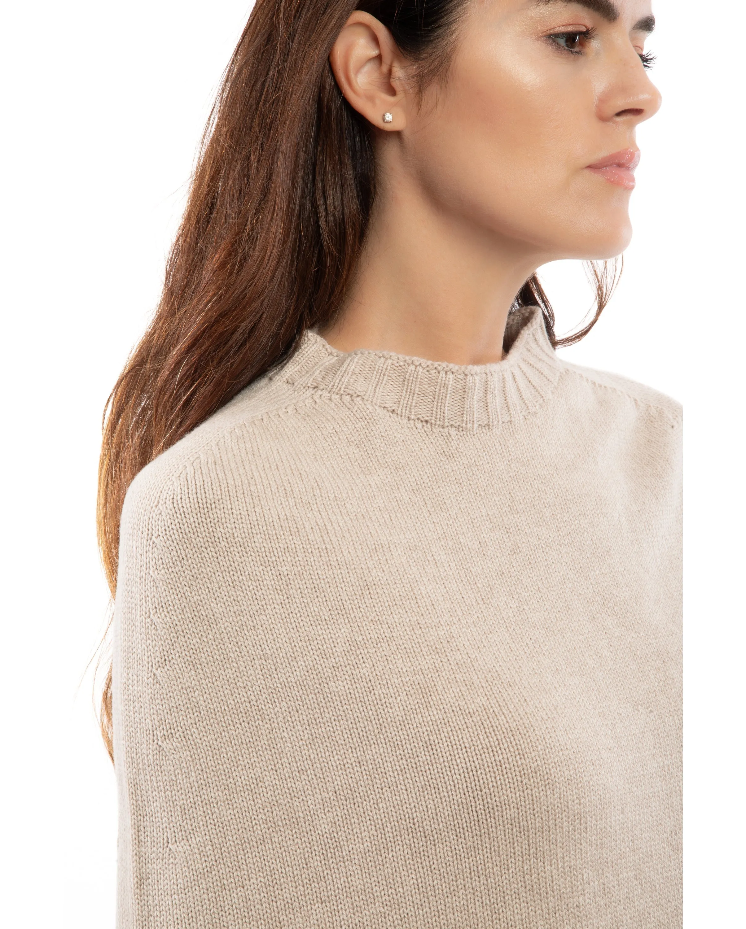 NEW FALL 24 - Pure Cashmere Side Slits Poncho Light Gray