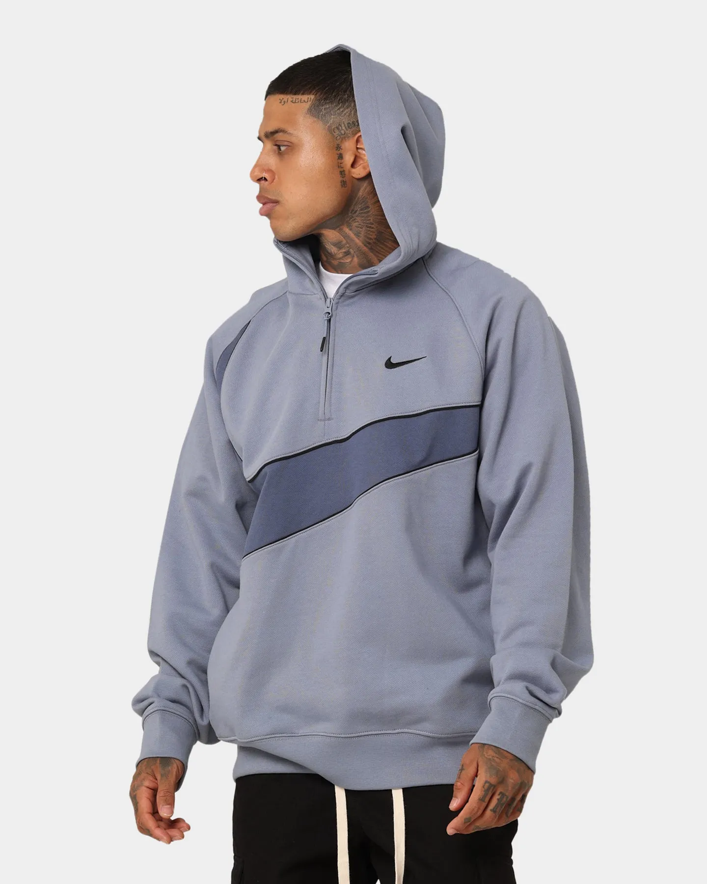 Nike Swoosh Fleece Half Zip Hoodie Ashen Slate