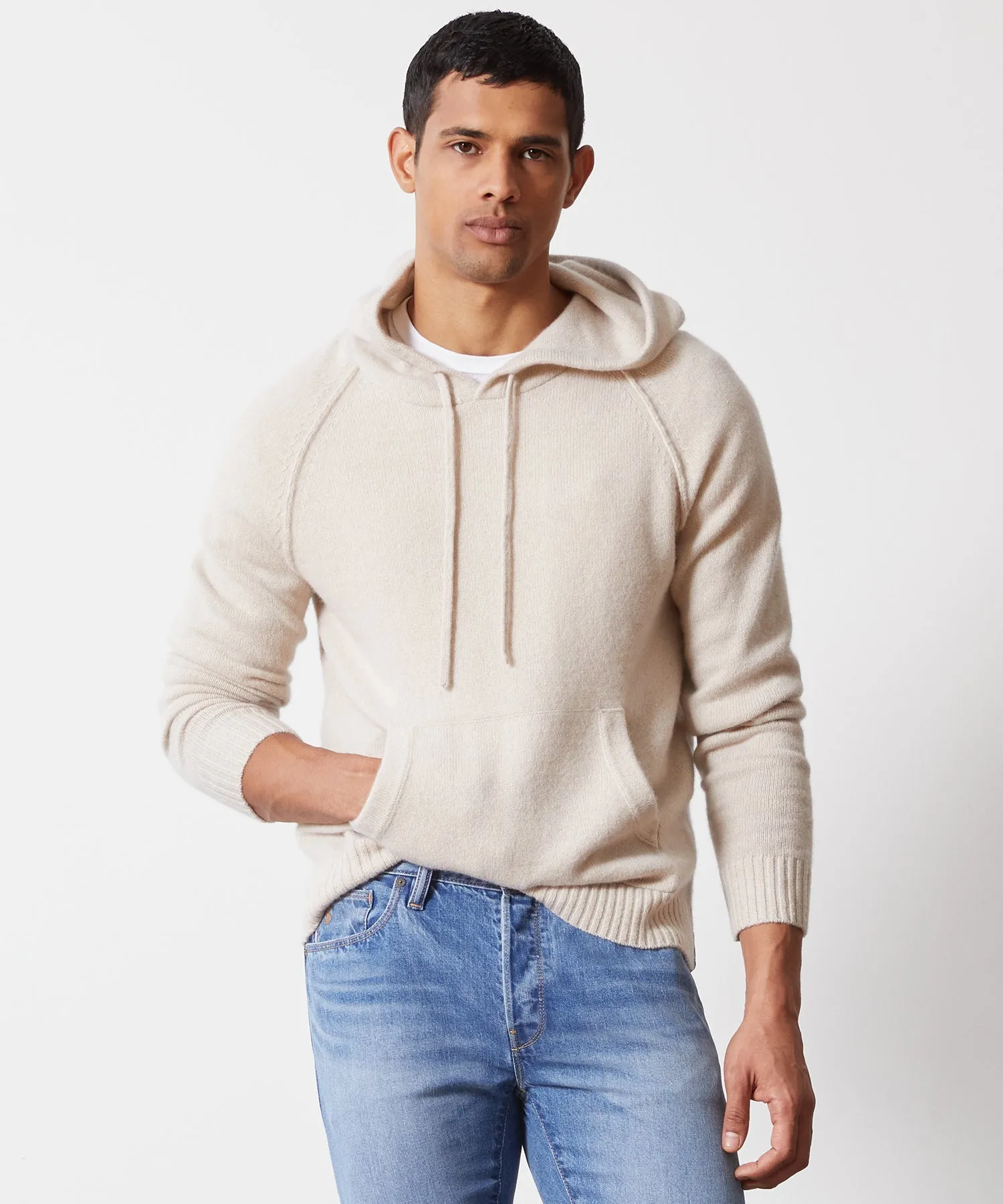 Nomad Cashmere Hoodie in Bisque