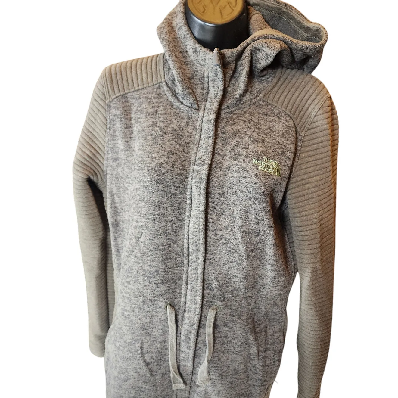 North Face Fleece Jacket Hoodie Womens Medium Hooded Full Zip Hiking Sweatshirt