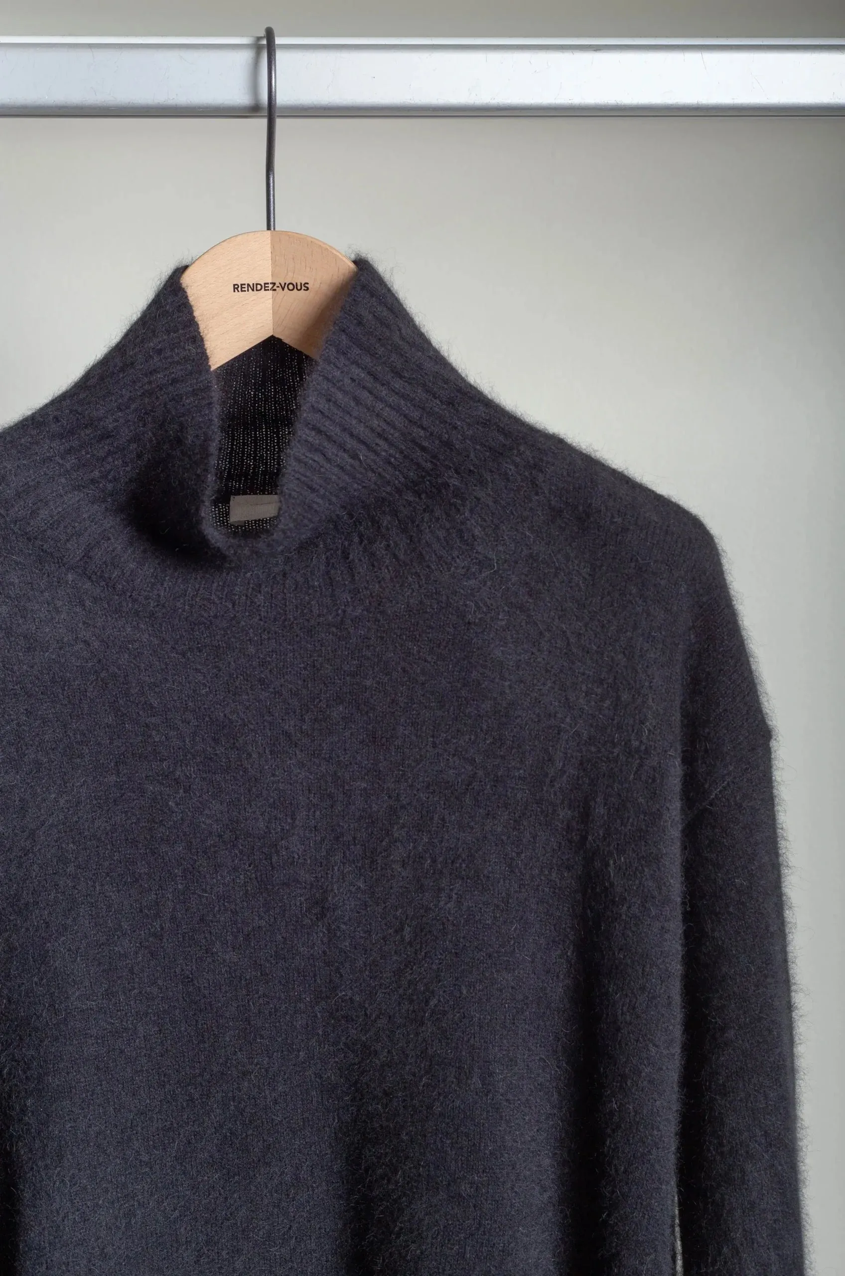 Plum Soft Ribbed Turtleneck Sweater