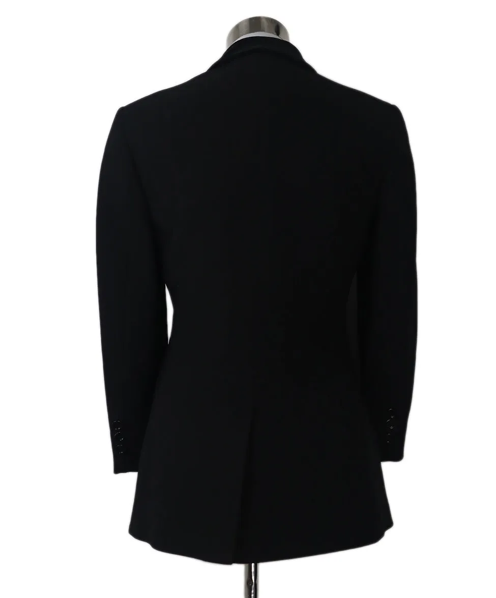 Ralph Lauren Black Wool & Velvet Trim Blazer sz 6