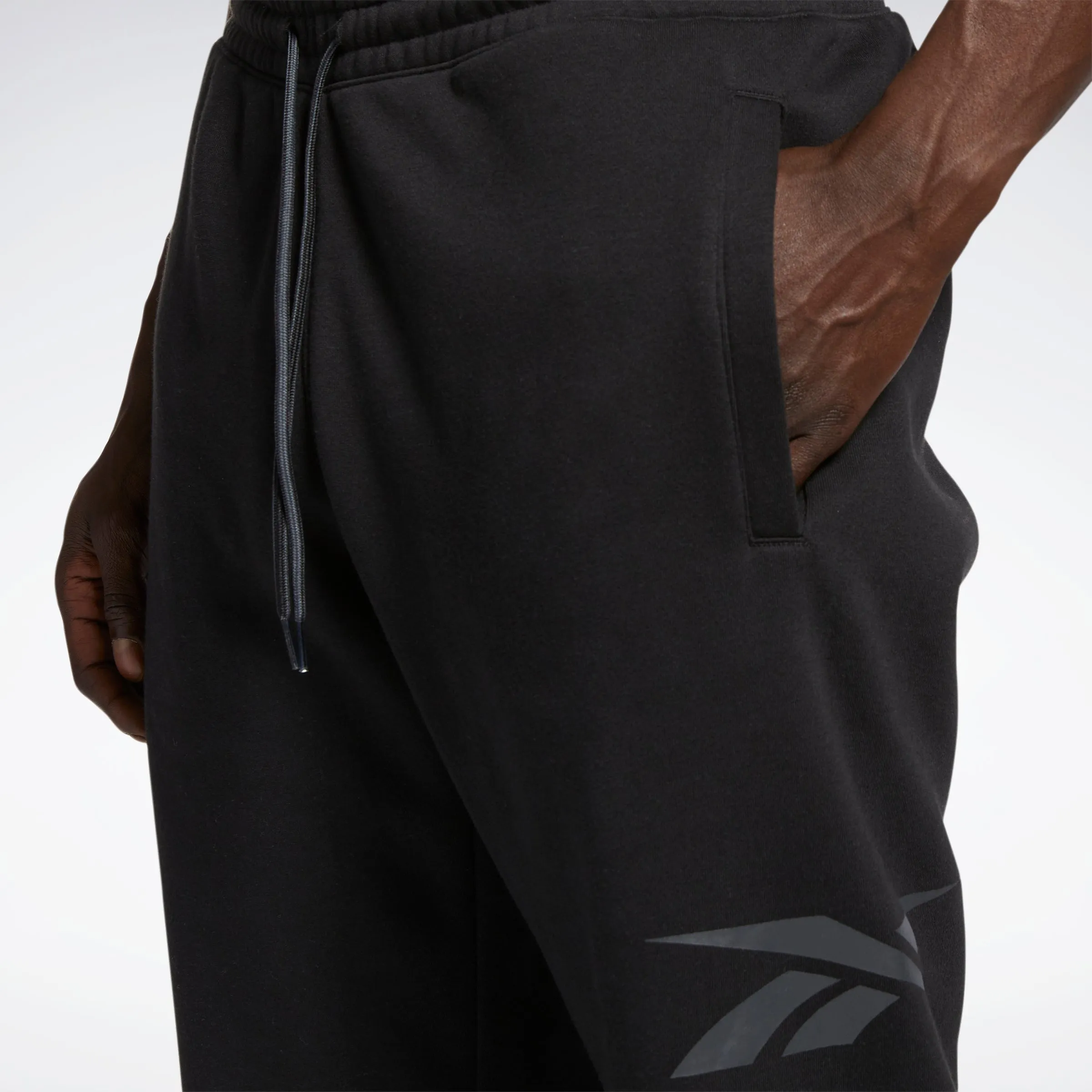 Reebok Apparel Men Basketball Vector Fleece Joggers Black