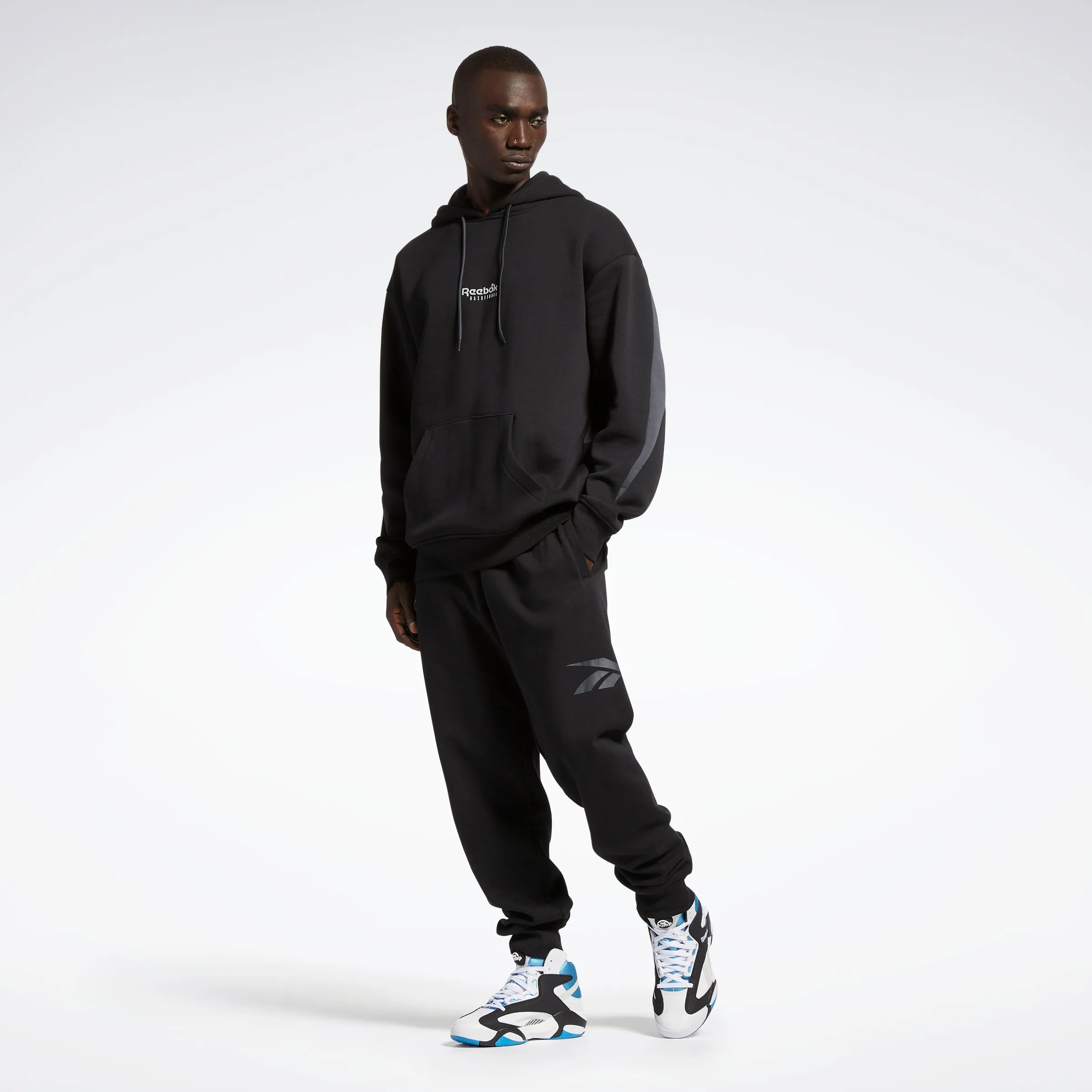 Reebok Apparel Men Basketball Vector Fleece Joggers Black