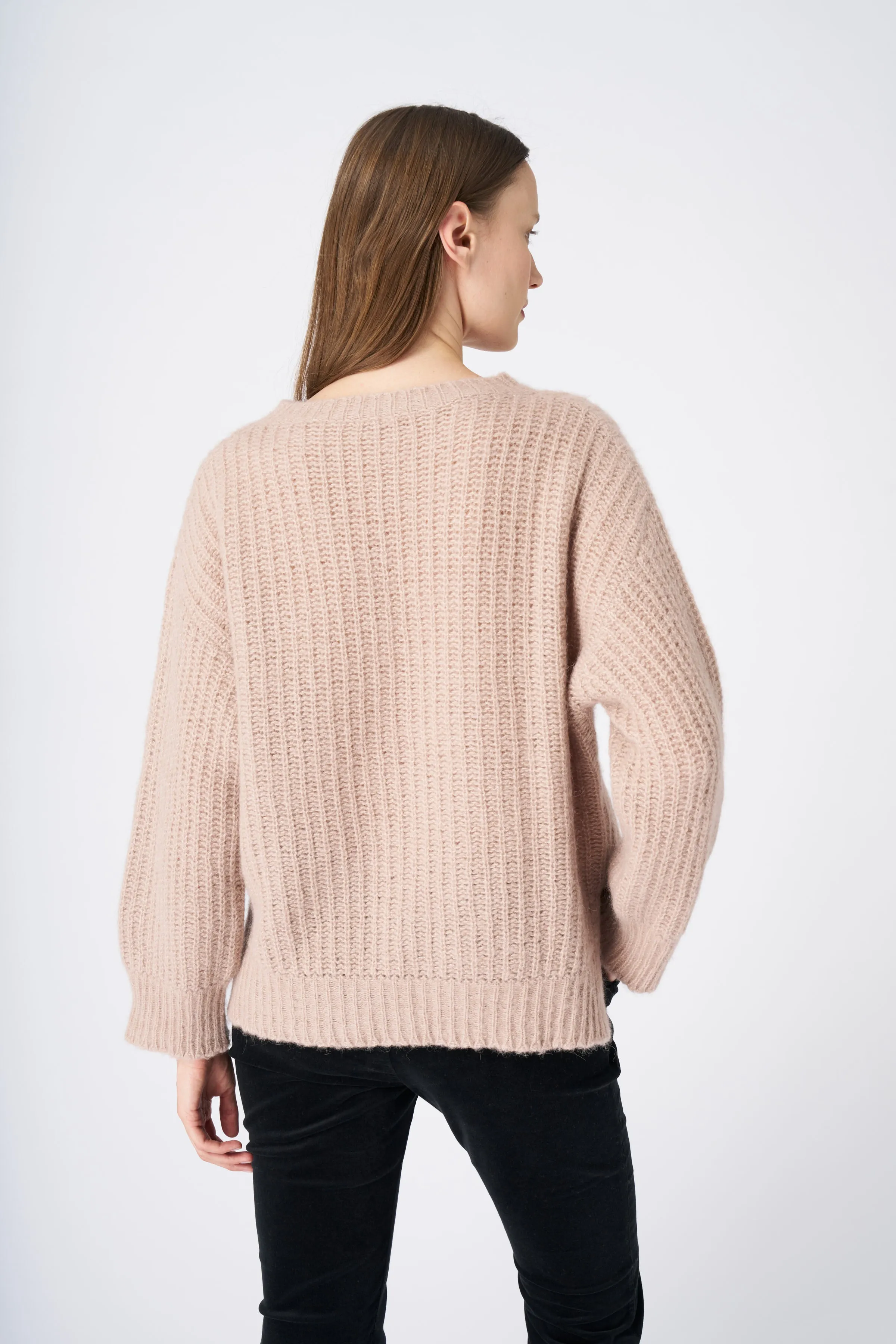 Ribbed Cashmere Blend Sweater