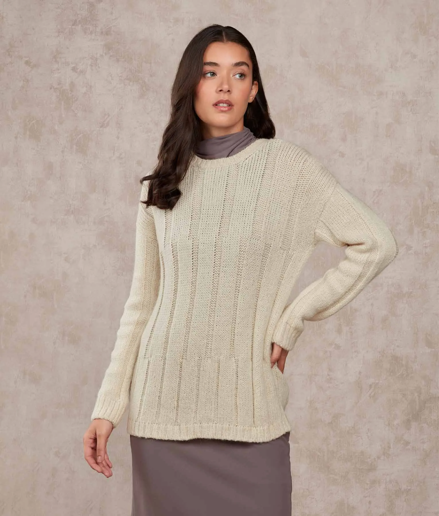 Ribbed Long Sweater