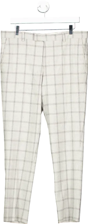 River Island Grey Check Trousers UK 34S