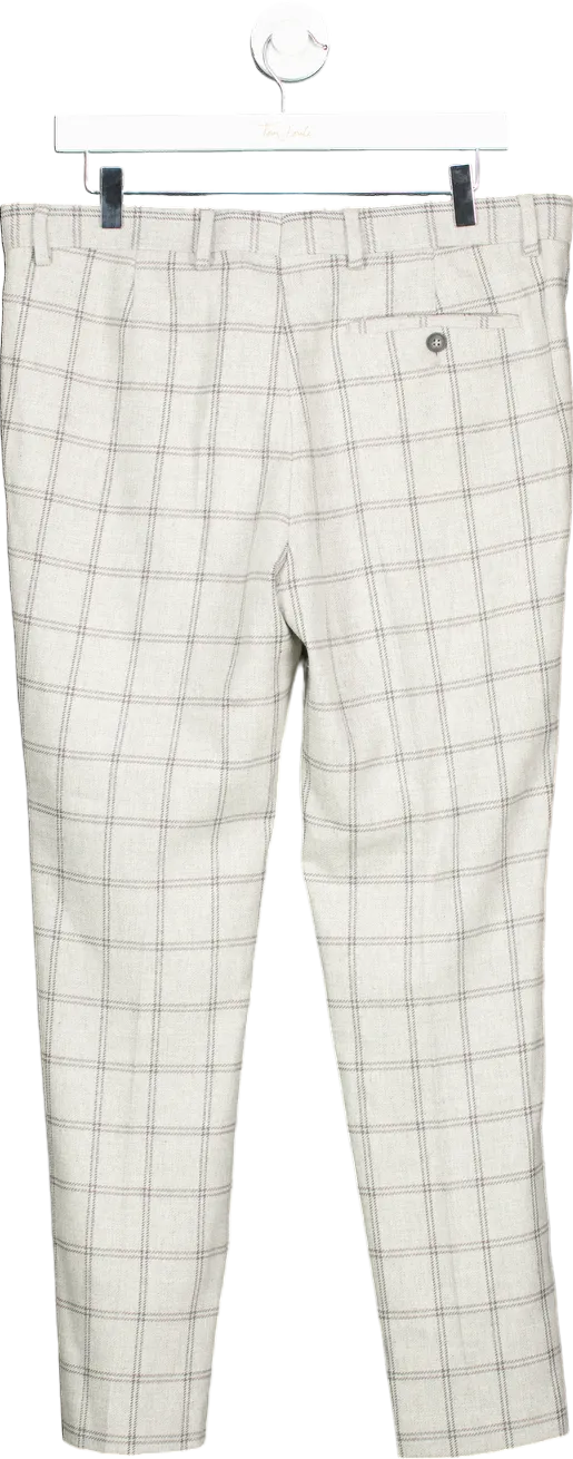 River Island Grey Check Trousers UK 34S