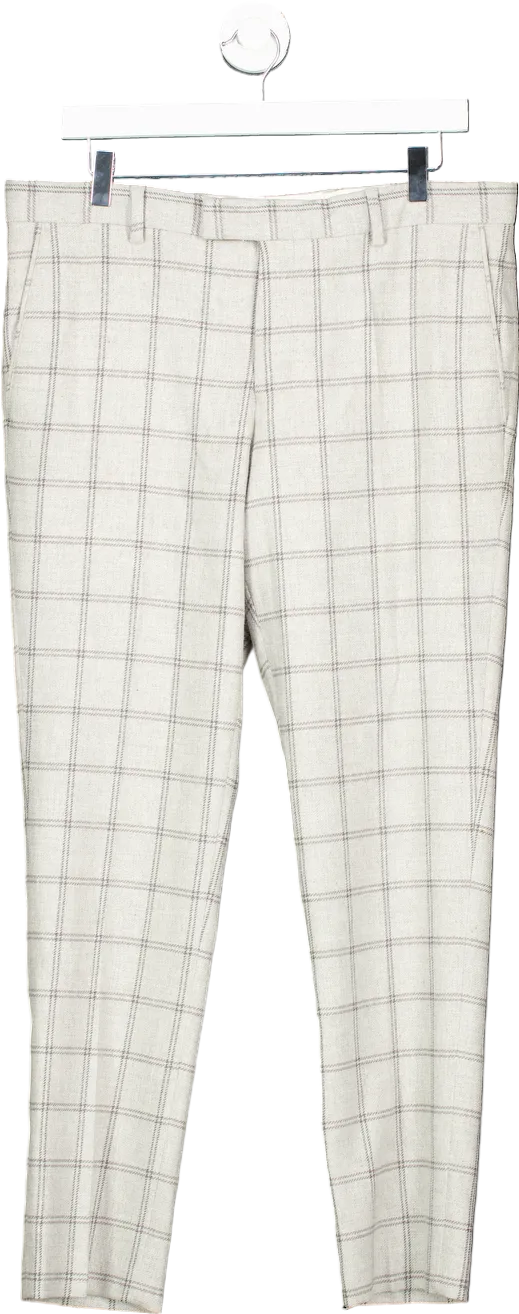 River Island Grey Check Trousers UK 34S