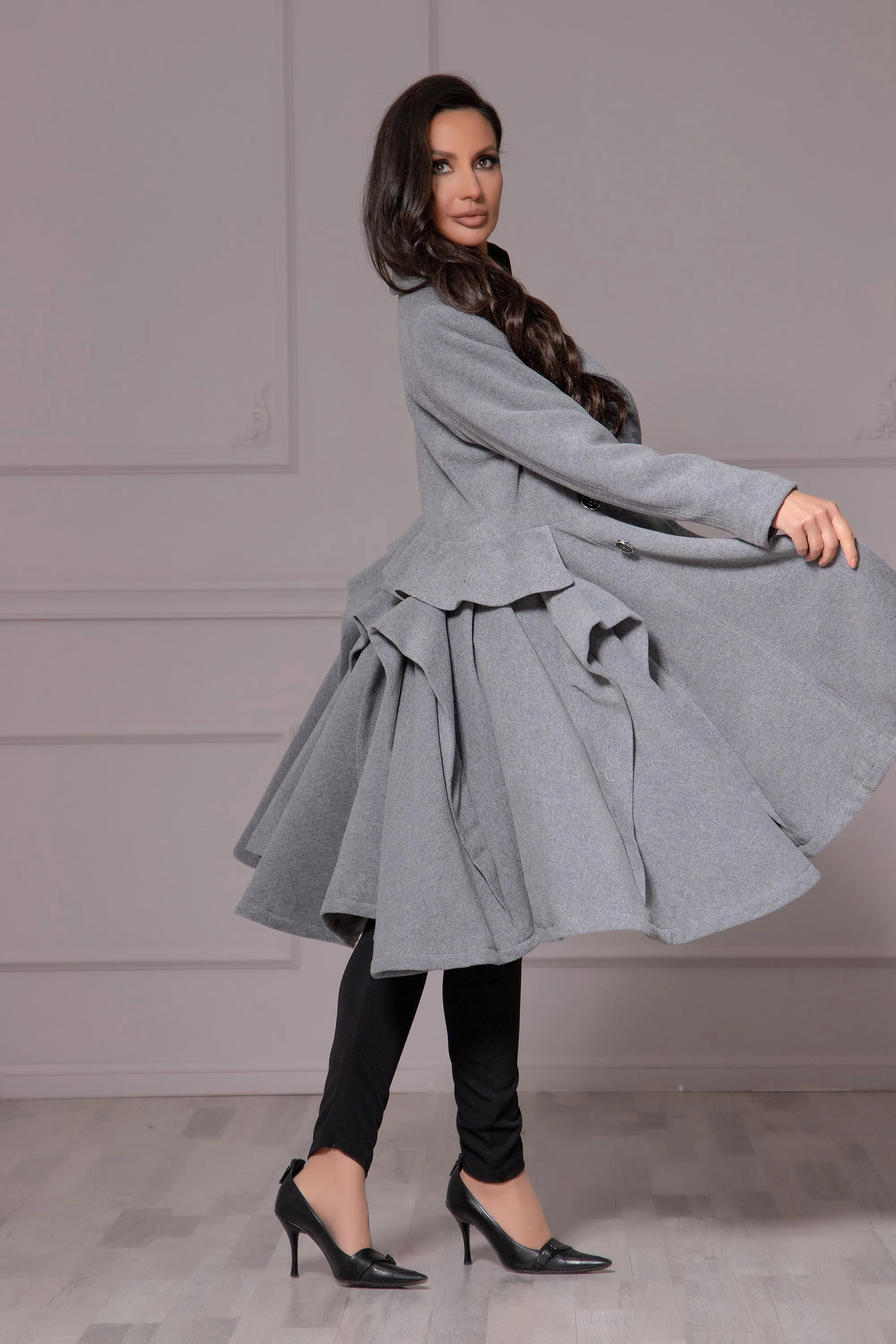 SKIRT LAYERED COAT