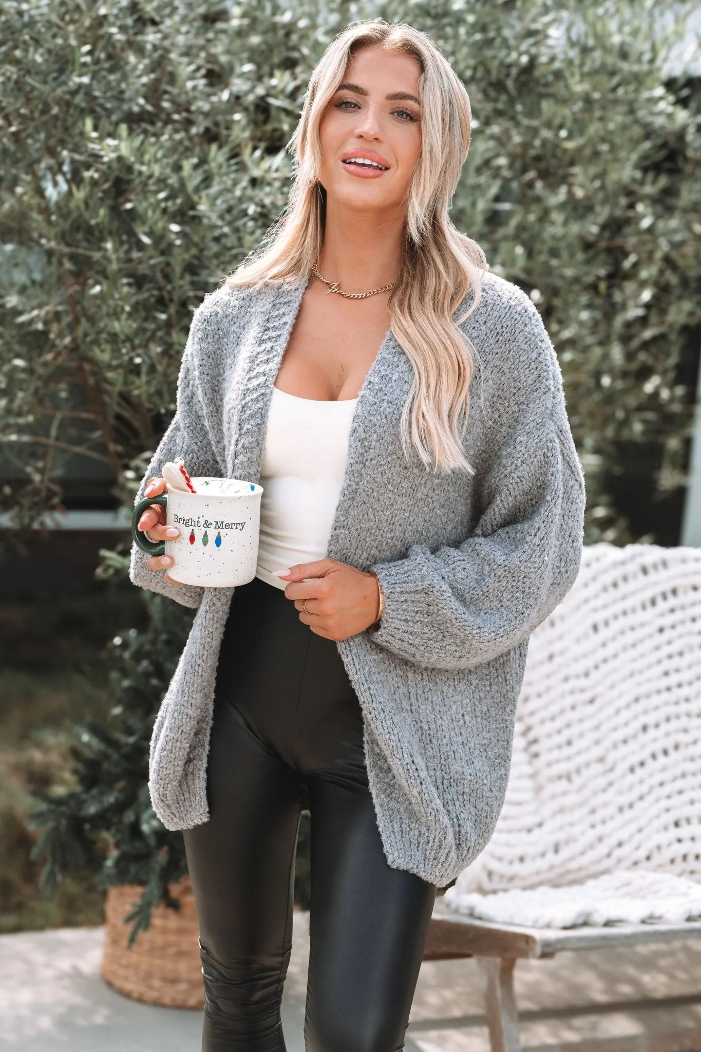 Soft Brushed Grey Cardigan