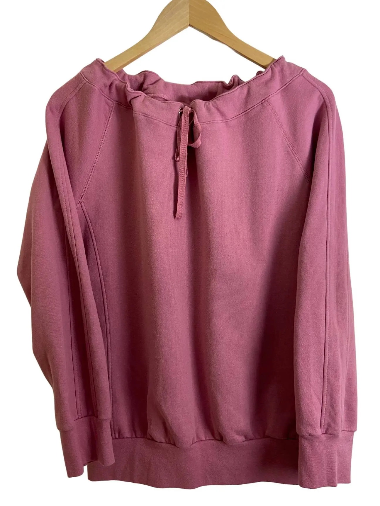 Soft Summer Mauve Boat Neck Tie Sweatshirt